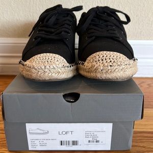 Ann Taylor Loft Black Espadrille Sneaker